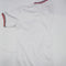 TIGER WOLF MEN'S THREE BUTTON POLO - SIZE: MEN M - WHITE/BLACK/RED - Like New
