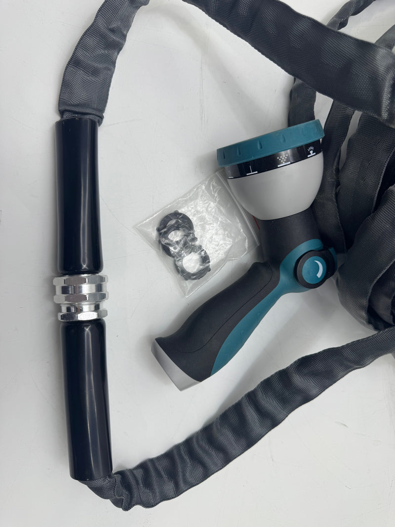 GENERIC LIGHTWEIGHT FLAT GARDEN HOSE 100FT - GRAY - Like New