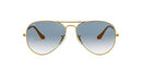 RAY-BAN RB3025 CLASSIC AVIATOR SUNGLASSES GOLD/CLEAR GRADIENT BLUE LENSES - Like New