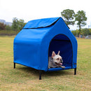 Amazon Basics Elevated Portable Pet House Small (35 x 32 x 26 Inches) - Blue - Like New
