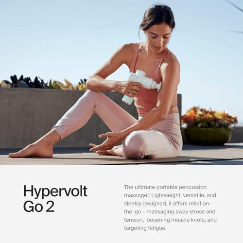 HYPERICE HYPERVOLT GO 2 ARTIC GREY FEATURING QUIET GLIDE DYNAMIC HVG200 - WHITE - Brand New