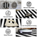 Collive Hand Woven Washable Striped Outdoor Rug 3' x 5' - Black and White - Like New