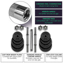 YES4ALL ADJUSTABLE DUMBBELL, 60 LBS WITH CONNECTOR - BLACK - Like New