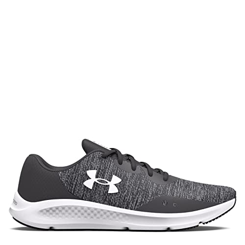 UNDER ARMOUR MEN'S CHARGED PURSUIT 3 TWIST RUNNING SHOE GRAY/WHITE SIZE MEN 12 - Like New