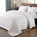Lightweight Down Alternative Blanket with Satin Trim King/Cal King Size Ivory - Brand New