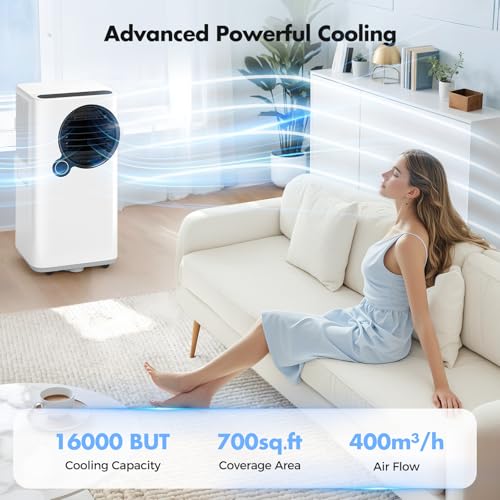 QXPZTK 16000 BTU 6-IN-1 COOLING DEHUMIDIFIER & FAN ULTRA QUIET - Scratch & Dent