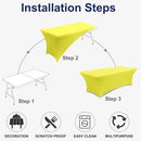 ABCCANOPY 2PCS 4 FT SPANDEX TABLE COVER - YELLOW - Like New