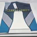 HOKA ONE WOMEN'S HUPANA TIGHT LEGGINGS SIZE: WOMEN M - BLK/GRAY/TURQUOISE - Like New