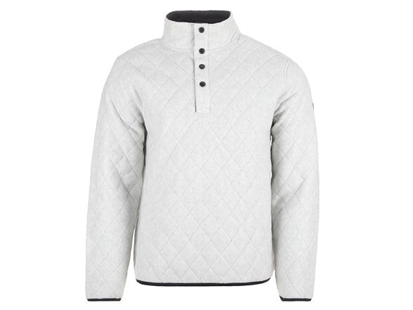 CANADA WEATHER GEAR MEN S QUILTED SNAP PLACKET OATMEAL HEATHER SIZE: LARGE - Brand New