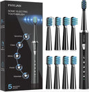 Phylian Sonic Electric Toothbrush High Power Rechargeable Brush HH06007 - Black - Like New