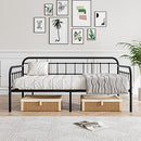 JURMERRY Metal Daybed Frame Twin Size, Black - Brand New