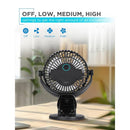 BLACK AND DECKER 4 IN. 3-FAN SPEEDS PORTABLE CLIP DESK FAN 2-COUNT - BLACK - Like New