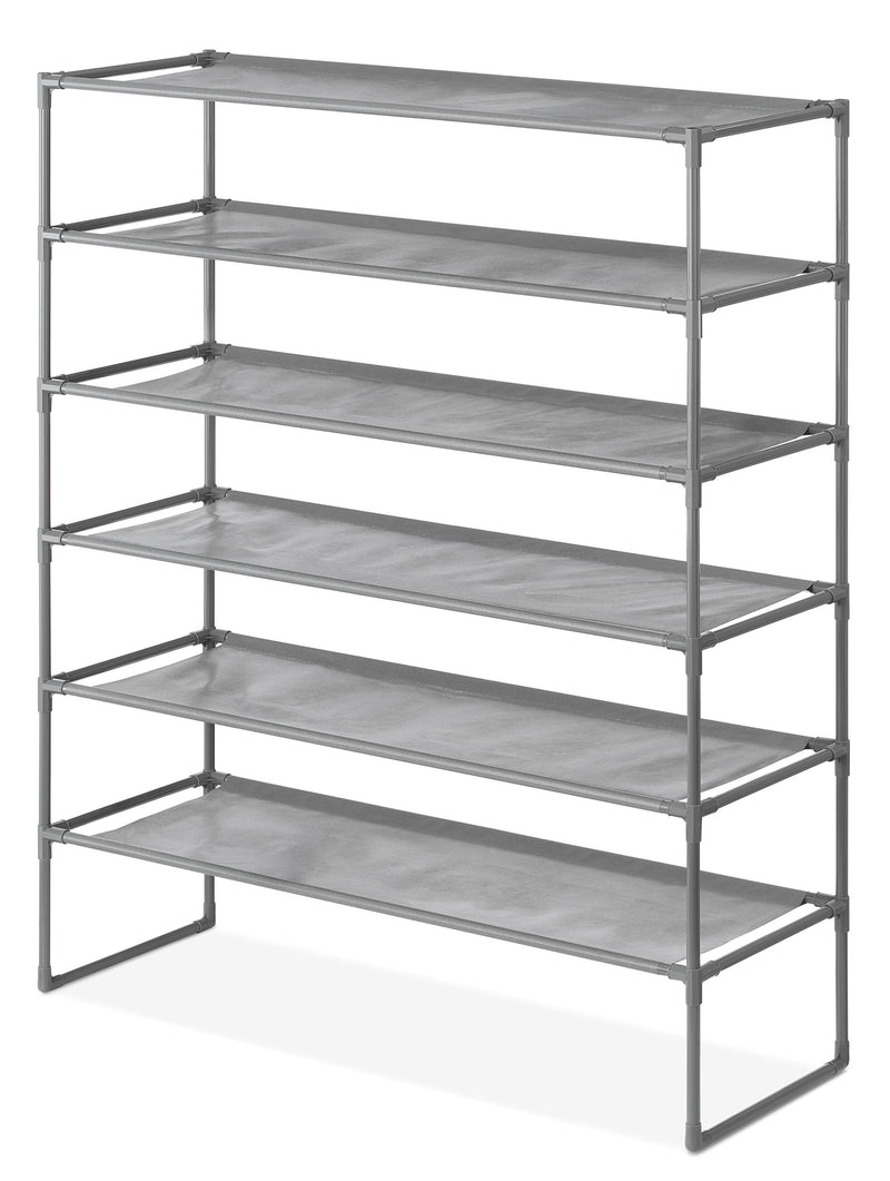 Whitmor Spacemaker 6-Tier Shelves, Gunmetal - Like New