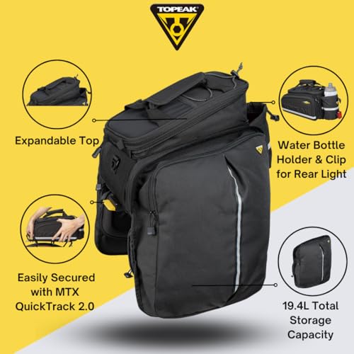 TOPEAK MTX 2.0 TRUNKBAG REAR BICYCLE BAG SPACIOUS STORAGE AND EASY MOUNTING - Brand New