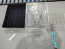 MIXC 3-SET 144 CELLS STRONG SEED STARTER TRAYS HUMIDITY DOME - CLEAR/BLACK - Like New