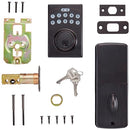 AMAZON BASICS ELECTRONIC KEYPAD DEADBOLT DOOR LOCK KEYLESS ENTRY - OIL BRONZE - Brand New