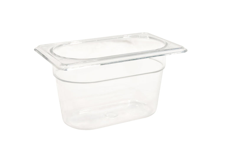 RUBBERMAID COMMERCIAL PRODUCTS COLD FOOD INSERT PAN 1/9 SIZE - CLEAR - Like New