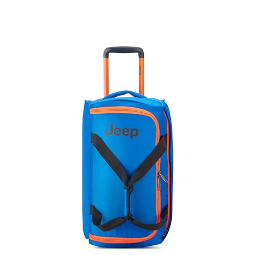 JEEP JS009D TWO WHEEL ROLLING TRAVEL DUFFLE BAG, BLUE, 20 INCH - BLUE - Like New