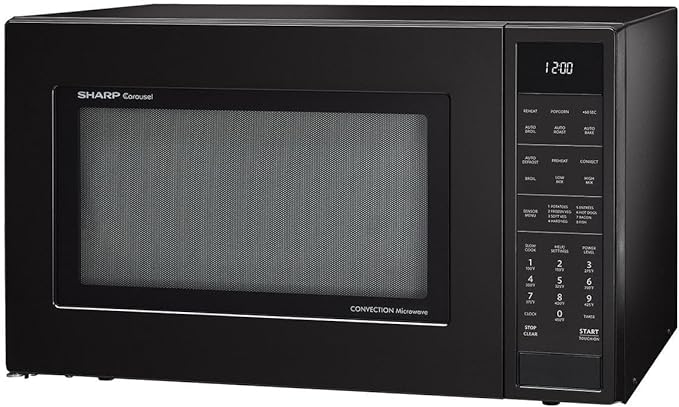 Sharp 1.5 cu. ft. Microwave Oven Convection Cooking 10 Power SMC1585BBA - BLACK - Like New