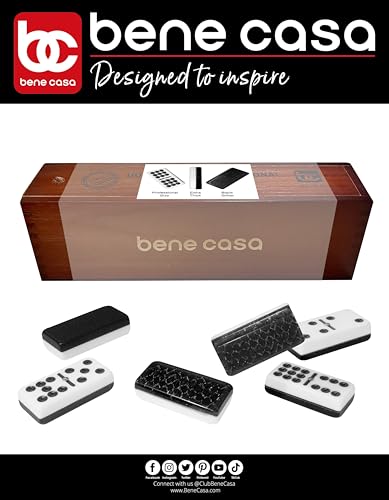 Bene Casa Professional Double-9 Domino Set with Elegant Wooden Box - Like New