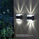 WOOXGEHM 4PCS LED Solar Wall Light, Illuminated Outdoor, - Scratch & Dent