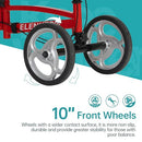 ELENKER YF-9010A STEERABLE FOLDABLE KNEE WALKER 10" WHEELS WITH BAG - RED - Like New