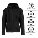 BLUE ICE MEN’S FLEECE-LINED FULL-ZIP HOODIE - SIZE: MEN M - BLACK - Brand New