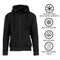 BLUE ICE MEN’S FLEECE-LINED FULL-ZIP HOODIE - SIZE: MEN M - BLACK - Brand New