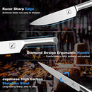 IMARKU 16 PIECE KNIFE SET, STAINLESS STEEL, KITCHEN SHARPENER K19 - DARK GRAY - Like New