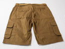 BLU ROCK NEW YORK MEN SLIM FIT STRETCH BELTED CARGO SHORTS, SIZE: MEN 36 - KHAKI - Like New