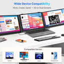 BLACKVIEW TRIPLE LAPTOP SCREEN EXTENDER, 14" 1080P FHD IPS DUAL‑DISPLAY - BLACK - Like New
