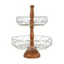 Gourmet Basics by Mikasa Sidney 2-Tier Fruit and Vegetable Storage Basket - Like New