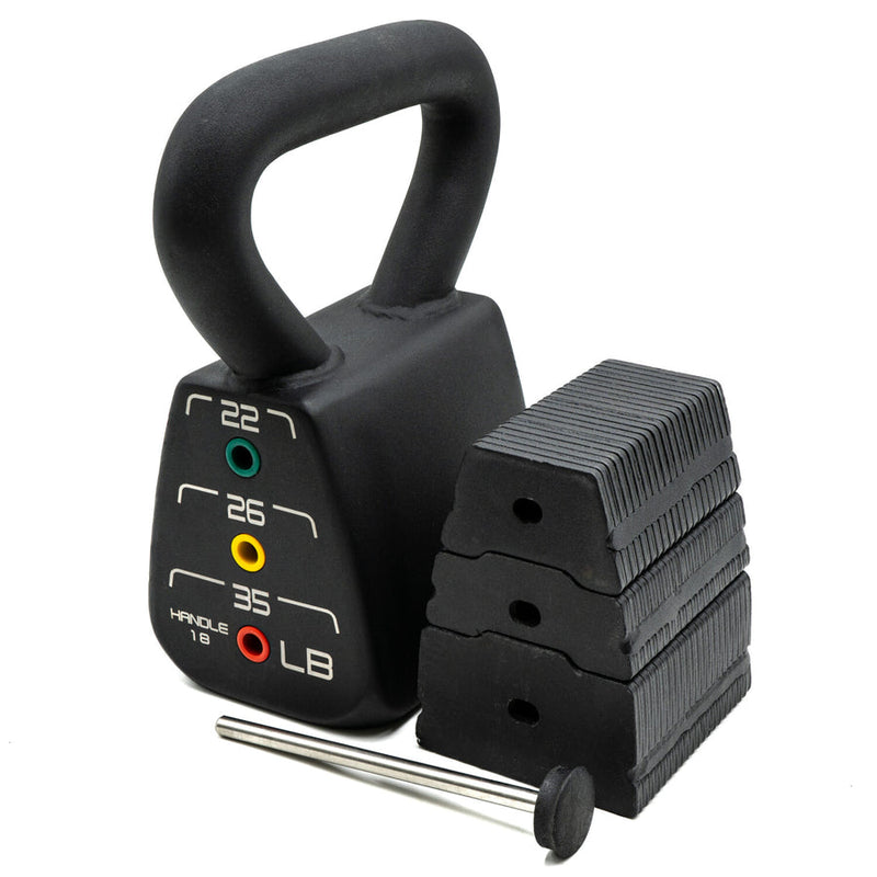 POWERBLOCK PRO ADJUSTABLE KETTLEBELL 18-35 LB - BLACK - Like New