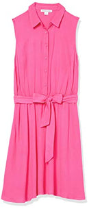 AMAZON ESSENTIALS WOMEN'S SLEEVELESS RELAXED-FIT DRESS - SIZE 2XL - HOT PINK - Brand New