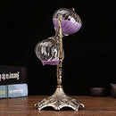 Hourglass Sand Timer Decorative 360° Rotating Metal White Sand Watch 30 Min - Brand New
