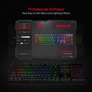 REDRAGON RGB MECHANICAL KEYBOARD GAMING KEYBOARD LAB117 RED SWITCH - BLACK - Like New