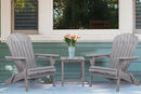 SoliWood Wooden Folding Adirondack Chair, Half Pre-Assembled 3018 - Grey - Brand New