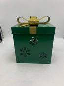 JOY TO THE WORLD CHRISTMAS GIFT BOX WITH LID - GREEN - Like New