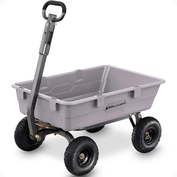 GORILLA CARTS HEAVY-DUTY POLY DUMP CART 5 CU FT TUB 800 LB HAUL - Scratch & Dent