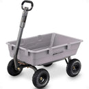 GORILLA CARTS HEAVY-DUTY POLY DUMP CART 5 CU FT TUB 800 LB HAUL CAPACITY - GRAY - Like New