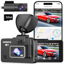 4K Dash Cam Front and Rear, GD10 Upgraded Version 3" IPS Touchscreen Dash Camera - Like New