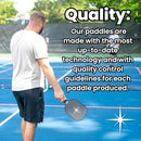 SPRK Fiber Glass Pickleball Paddle with Textured Surface - WHITE/BROWN - Brand New