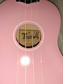 TRENDY SOPRANO UKULELE FOR BEGINNERS 21 INCH HAWAIIAN WOOD UKULELES - PINK - Like New