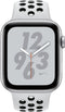 For Parts: Apple Watch Nike+ Series 4 GPS Cellular 44mm Silver Case  - CRACKED LCD