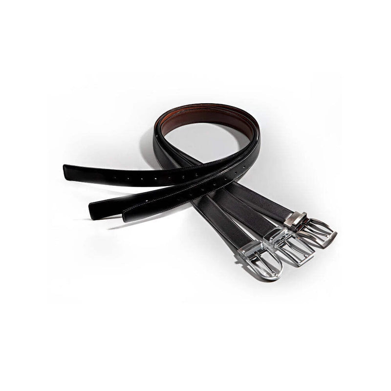 GIORGIO BRUTINI REVERSIBLE LEATHER BELT WHITE STITCHING - SIZE: MEN L (36-40) - Brand New