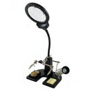 Helping Hands Soldering Station Illuminated Magnifier B00F1LT8XS - Black - Brand New