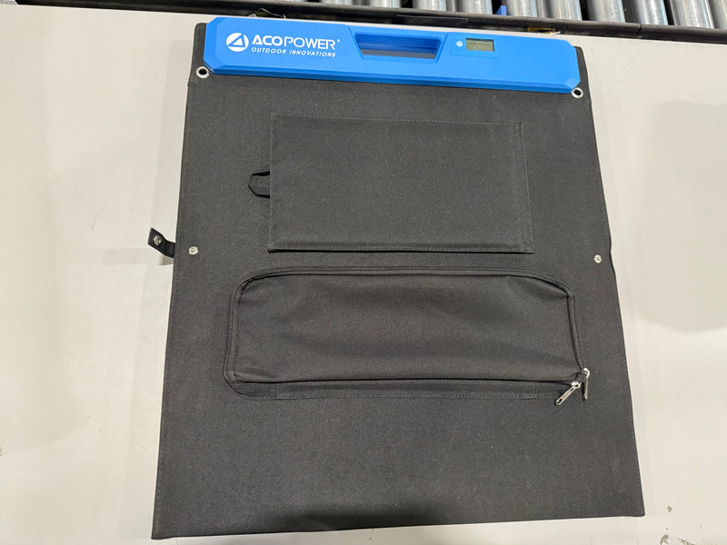 ACOPOWER SOLAR CHARGING STATION OMNI 240 - BLACK/BLUE - Like New