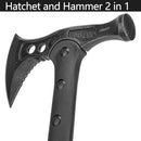 HITDUDU CAMPING AXE, SURVIVAL CHOPPING HATCHET WITH SHEATH, TOMAHAWK - BLACK - Like New