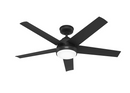 HUNTER SKYFLOW 52" 5 BLADE INDOOR / OUTDOOR LED CEILING FAN - MATTE BLACK - Like New
