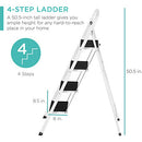 Best Choice Products 4-Step Portable Folding Heavy-Duty Steel Ladder B06XCV3BXZ - Brand New